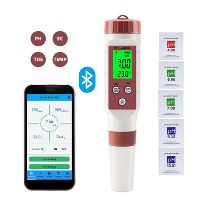 Умный тестер качества воды 4 в 1 с Bluetooth - pH/TDS/EC/Temp Meter для дома, гидропоники и лаборатории