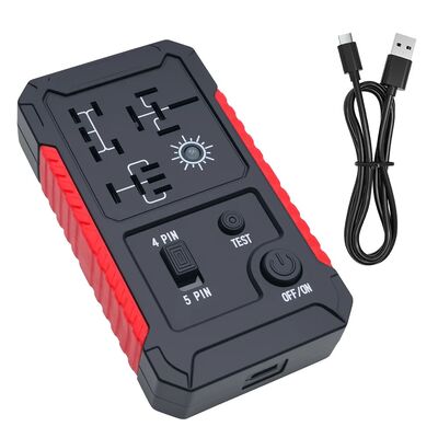 12V Automotive Relay Tester with USB Power Supply and LED Indicator - Portable Car Relay Checker for 12V Systems