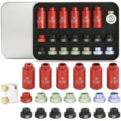 Red Aluminum Clearance Gauge Set Alloy Caliber Conversion Bushing Set B.350&.17 Адаптеры калибра для легкой идентификации