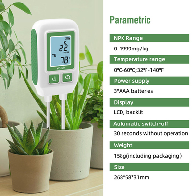 Пластмассовый YIERYI YG-09 Meter плодородия почвы / Npk Tester почвы легкий