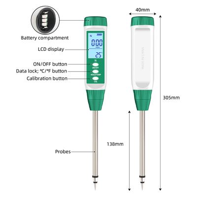 Цифровой диапазон LED Npk Soil Tester 0-1999mg/Kg