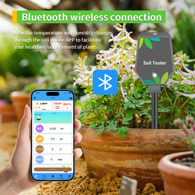 Высокая точность 8 в 1 цифровой счетчик влажности почвы Smart Bluetooth