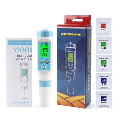 Yieryi BLE-9902 Bluetooth pH Meter   Multi-Function EC & Temperature Tester для бассейнов, аквариумов и гидропонного контроля качества воды