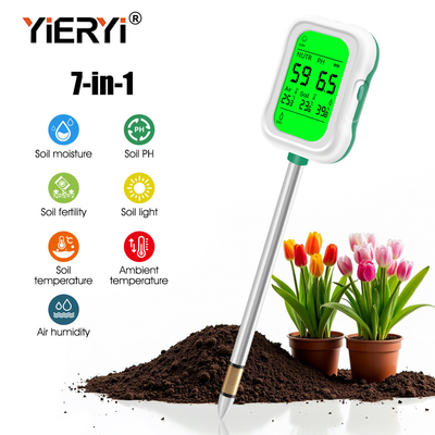 YY-1066L Yieryi 7-в-1 почвенный тестер ¢ Комплексный инструмент для тестирования почвы на pH, влагу, температуру, свет и многое другое