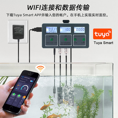 8-в-1 Умный Wi-Fi тестер качества воды Удаленное наблюдение Идеально подходит для аквариумов, бассейнов, лабораторий и питьевой воды