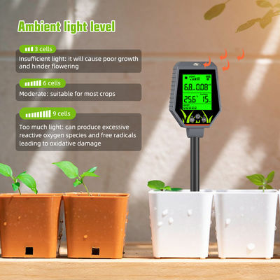 6 - in - 1 Soil Tester Kit | Moisture/pH/Fertility/Sunlight/EC/Temp Meter for Garden, Farm & Indoor Plants