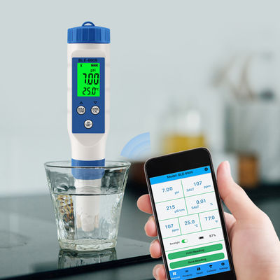 Умный тест качества воды с помощью Bluetooth 5 в 1 - pH/TDS/EC/Salt/Temp Meter для дома, аквакультуры и гидропоники