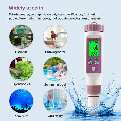 Умный 7 в 1 Bluetooth тестер качества воды - pH/EC/TDS/ORP/Salt/S.G/Temp Meter для дома, лаборатории и аквакультуры