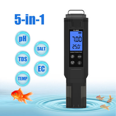 5 - в - 1 Тестер качества воды - pH/соль/TDS/EC/Temp Meter для аквариума, бассейна и дома