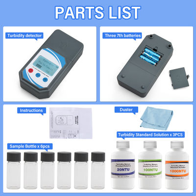 Портативный цифровой счетчик туманности 0-1000 НТУ ± 0,8% точности