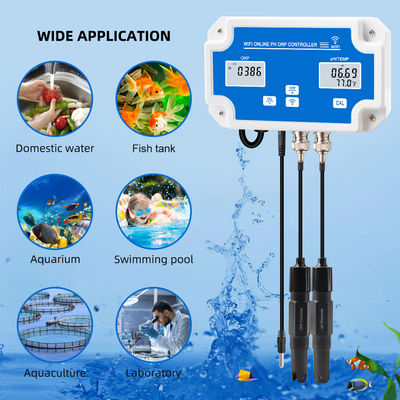 Smart Tuya Wifi Digital PH Meter with -2000~+2000mv ORP Monitoring Controller and 0-14PH Online PH Meter