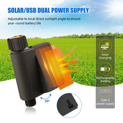 Система интеллектуального орошения на солнечной энергии с интеллектуальным управлением Tuya и IP65 водонепроницаемым набором датчиков влажности почвы