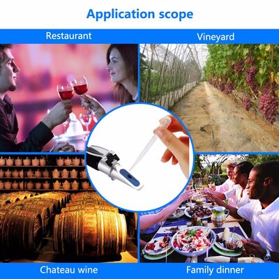 Высокоточный портативный рефрактометр и спиртометр с диапазонами измерения 0-40% Brix, 0-25% Vol и 0-22°Baume