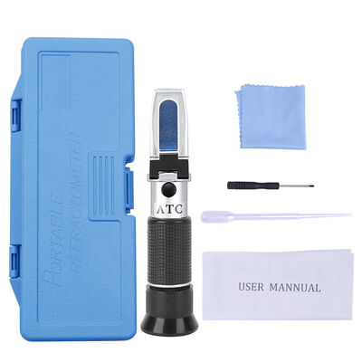 Hand-held Brix Refractometer with 0-40% Brix Range and Automatic Temperature Compensation for Wine Wort and Sugar Testing