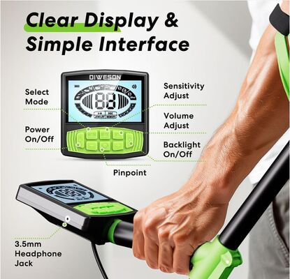 M55 Gold Metal Detector With 7kHz Frequency And >20cm Sensitivity For Underground Detection With Digital Display