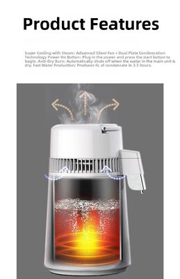 Fuyao K40107 750W 4L мощность SUS304 Нержавеющая сталь дистиллированная вода машина для дома, лаборатории и стоматологического использования