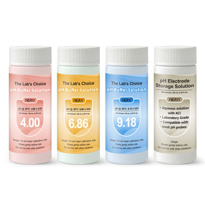 Набор для калибровки pH-метра лабораторного класса с герметичными цветными стаканами для точного измерения pH