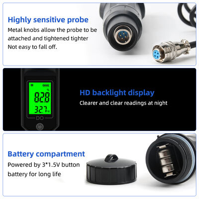 Портативный растворенный кислородный метр в виде ручки с точностью 0,1 мг/л и АТС для аквариумов и рыбоводства