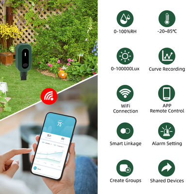 ZigBee 3-in-1 Smart Soil Sensor For Temperature Humidity Light Detector With Tuya APP Control