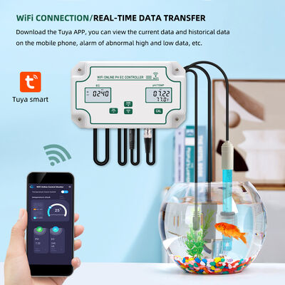 Tuya Wi-Fi онлайн-контроллер EC-мониторинга pH-метр с функцией регистрации данных гидропонный тестер контроля качества воды
