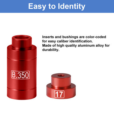 Red Aluminum Clearance Gauge Set Alloy Caliber Conversion Bushing Set B.350&.17 Адаптеры калибра для легкой идентификации