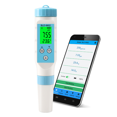 YierYi BLE-9902 3-в-1 цифровой pH-метр с Bluetooth от Yieryi   Идеально подходит для тестирования EC, температуры и pH в бассейнах, аквариумах и гидропонных системах