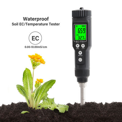 Водонепроницаемый тестер почвы 2 в 1 EC (0,00 - 10,00 мС / см) и температура (-30 ° C - 80 ° C) для садоводства и сельского хозяйства